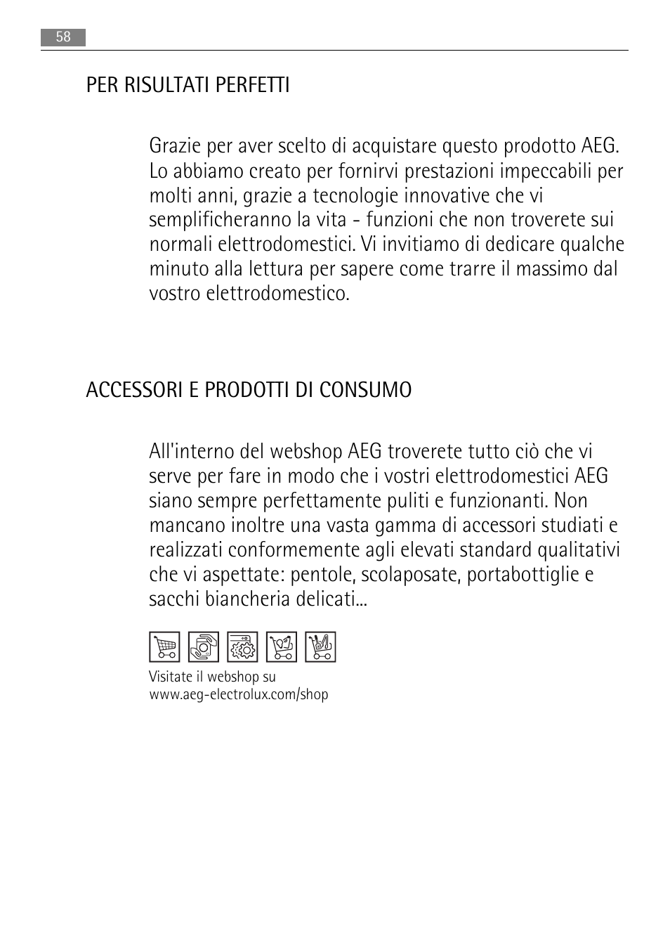 AEG AGS57200S0 User Manual | Page 58 / 72