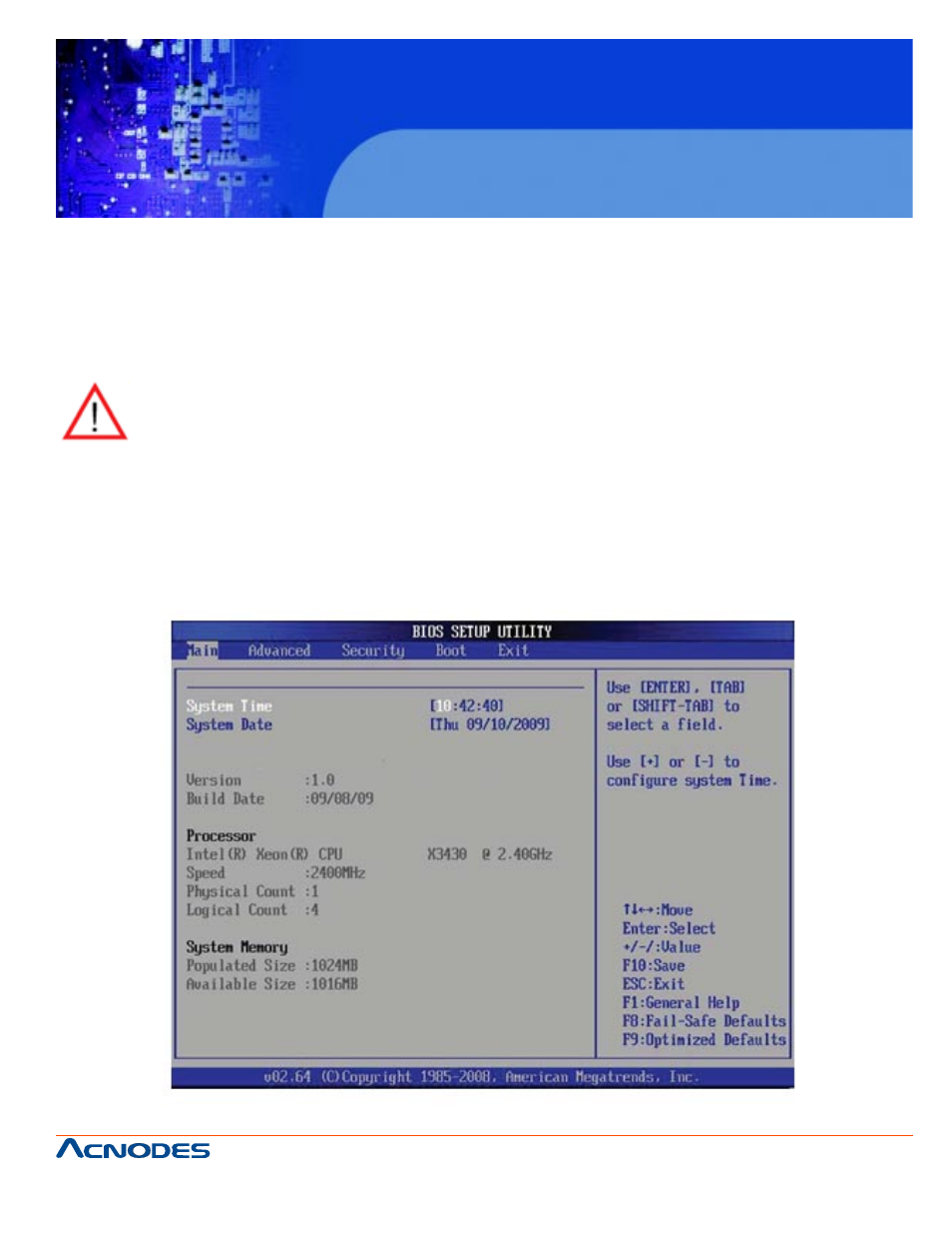 Rmc 7182, 2 main setup | Acnodes RMC 7182 User Manual | Page 71 / 103