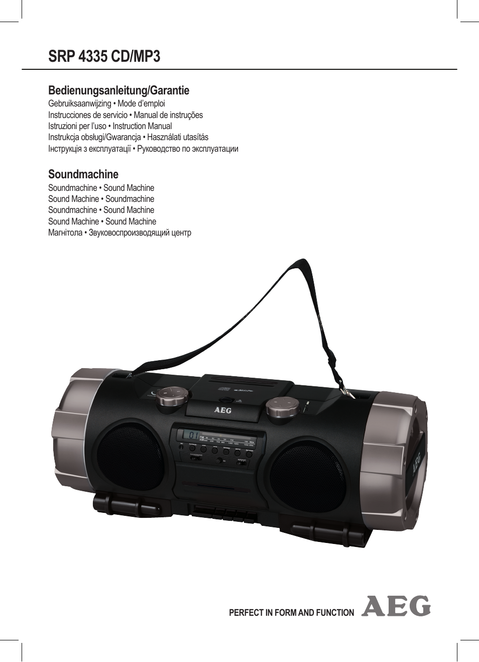 AEG SRP 4335 CD-MP3 User Manual | 74 pages