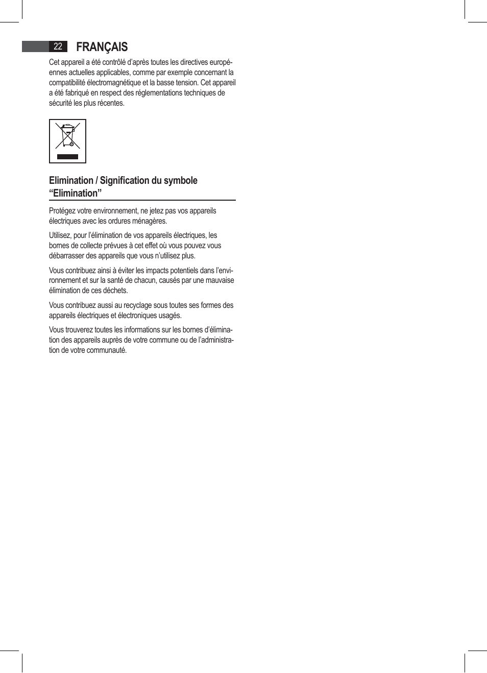 Français | AEG SRP 4335 CD-MP3 User Manual | Page 22 / 74