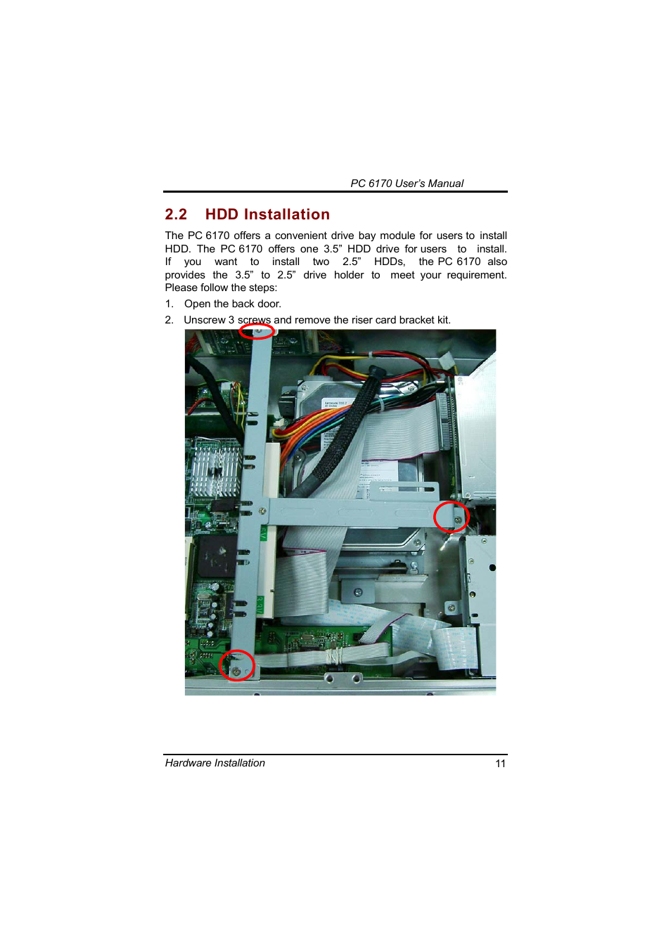 2 hdd installation | Acnodes PC 6170 User Manual | Page 19 / 75