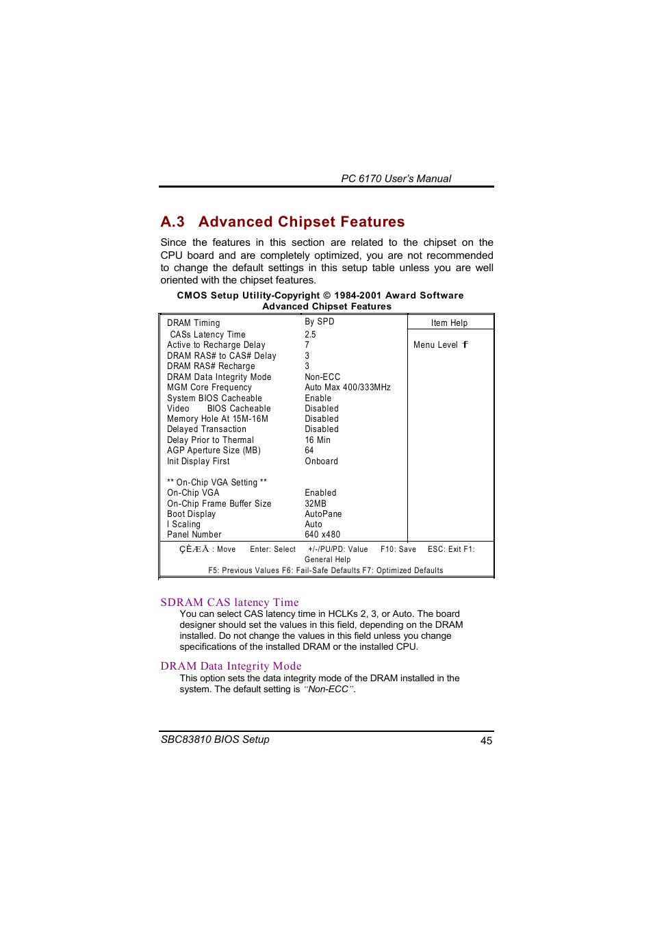 A.3 advanced chipset features | Acnodes PC 6170 User Manual | Page 53 / 75