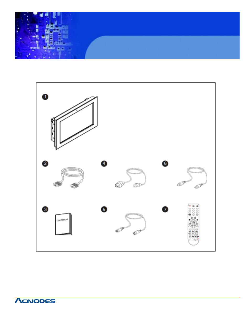 Apw 5320, Chapter 2 front aluminum lcd panel, 1 package contents | Acnodes APW 5320 User Manual | Page 5 / 19