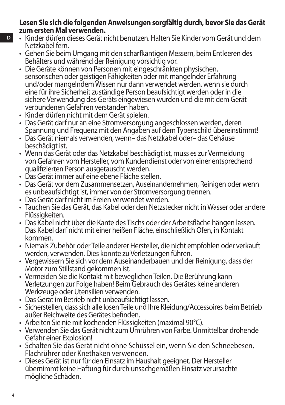 AEG KM4400 User Manual | Page 4 / 28