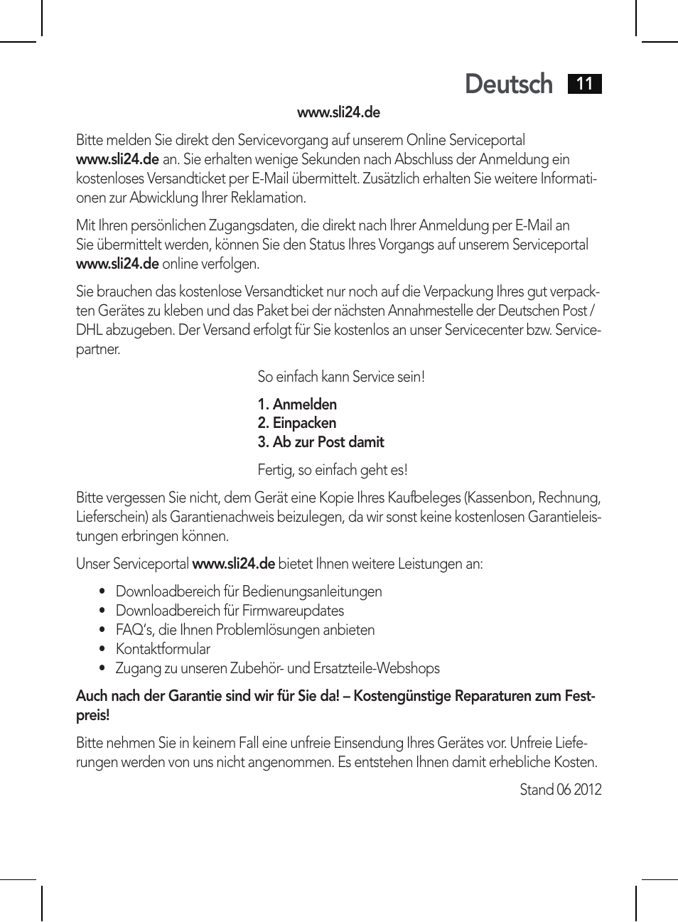 Deutsch | AEG HR 5655 User Manual | Page 11 / 82