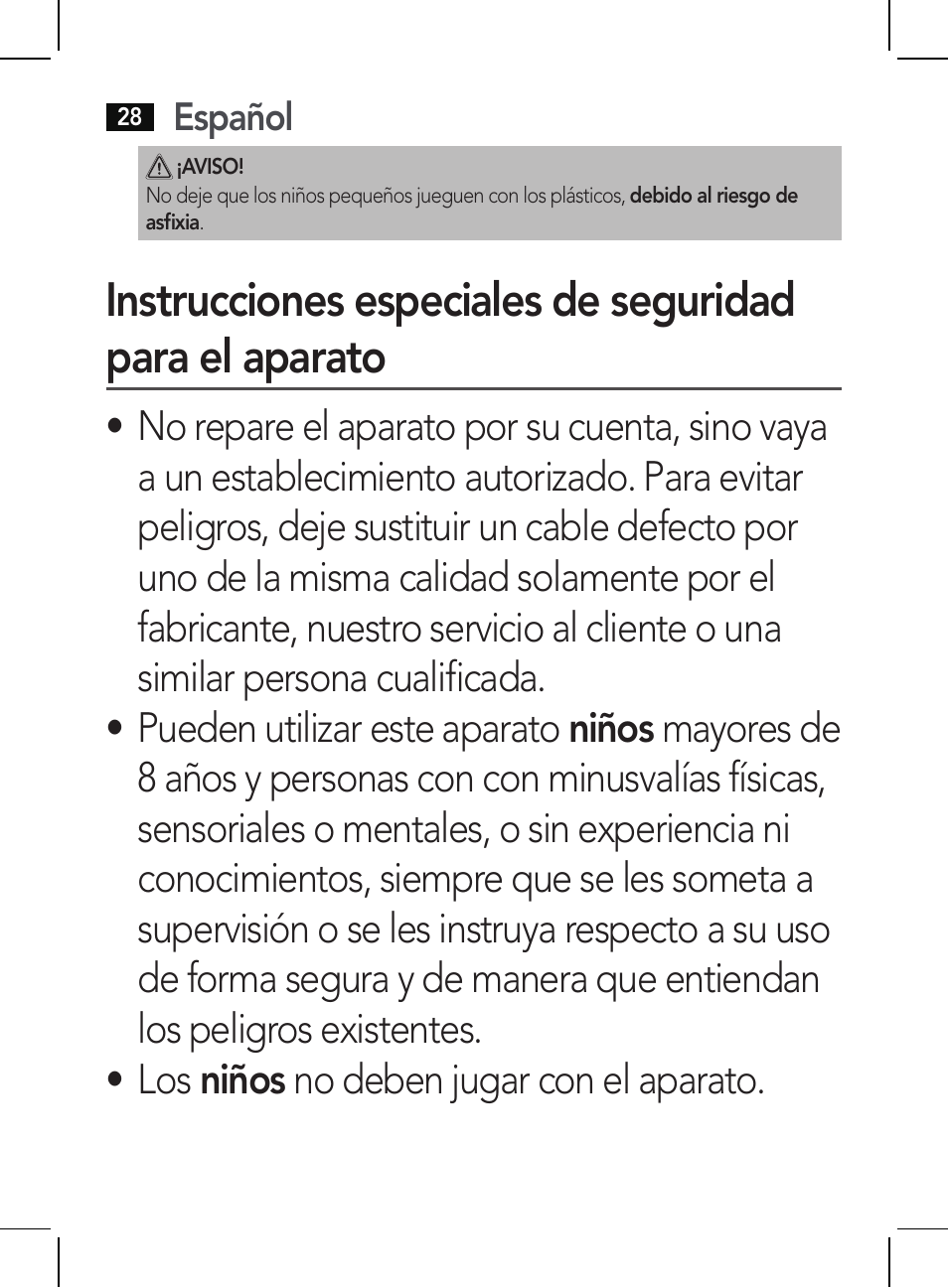 Español | AEG HR 5655 User Manual | Page 28 / 82