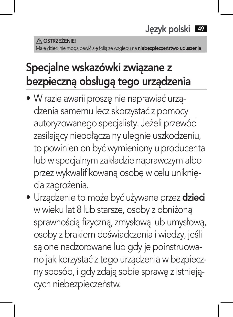 Język polski | AEG HR 5655 User Manual | Page 49 / 82