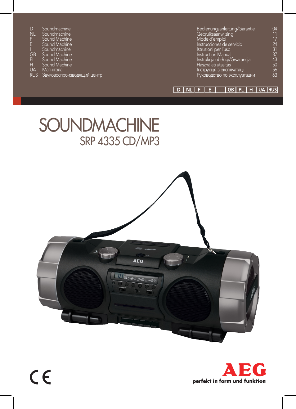 AEG SRP 4335 CD-MP3 User Manual | 70 pages