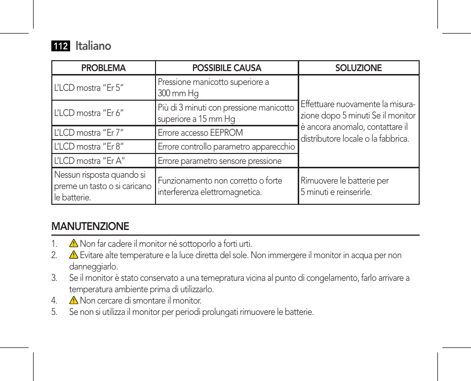 Italiano | AEG BMG 5610 User Manual | Page 112 / 246