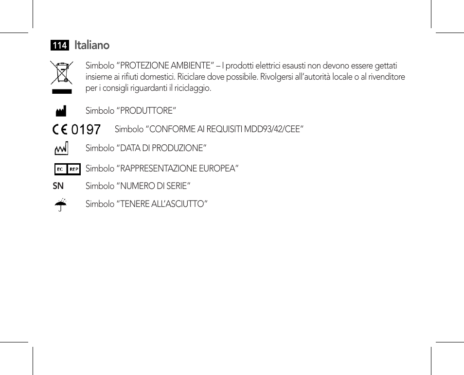 Italiano | AEG BMG 5610 User Manual | Page 114 / 246