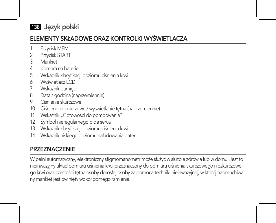 Język polski | AEG BMG 5610 User Manual | Page 138 / 246