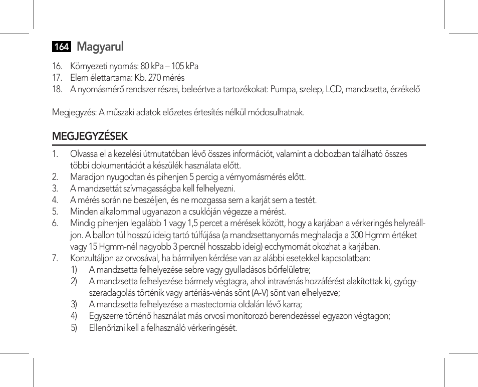 Megjegyzések, Magyarul | AEG BMG 5610 User Manual | Page 164 / 246