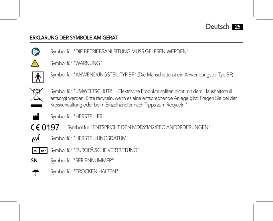 Deutsch | AEG BMG 5610 User Manual | Page 25 / 246