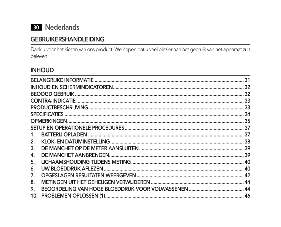 Nederlands | AEG BMG 5610 User Manual | Page 30 / 246