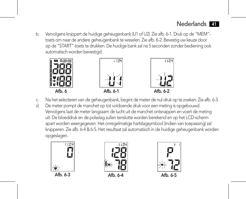 Metingen uit het geheugen verwijderen, Nederlands | AEG BMG 5610 User Manual | Page 41 / 246