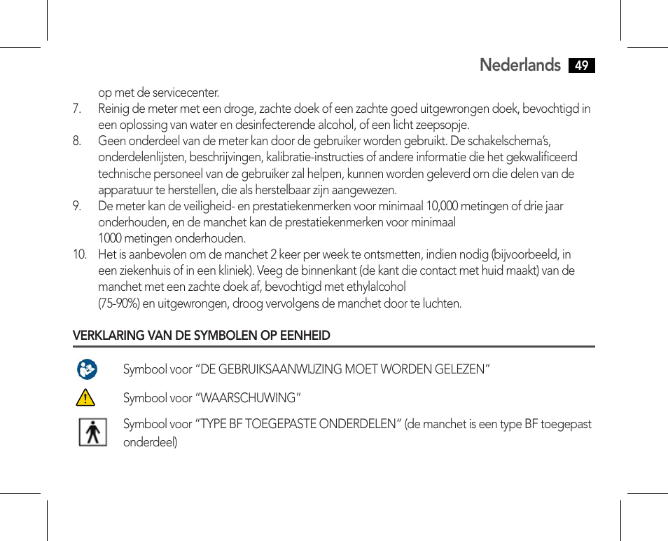 Nederlands | AEG BMG 5610 User Manual | Page 49 / 246