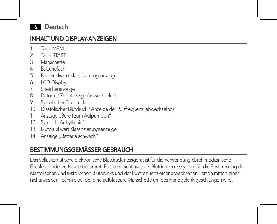 Deutsch | AEG BMG 5610 User Manual | Page 6 / 246