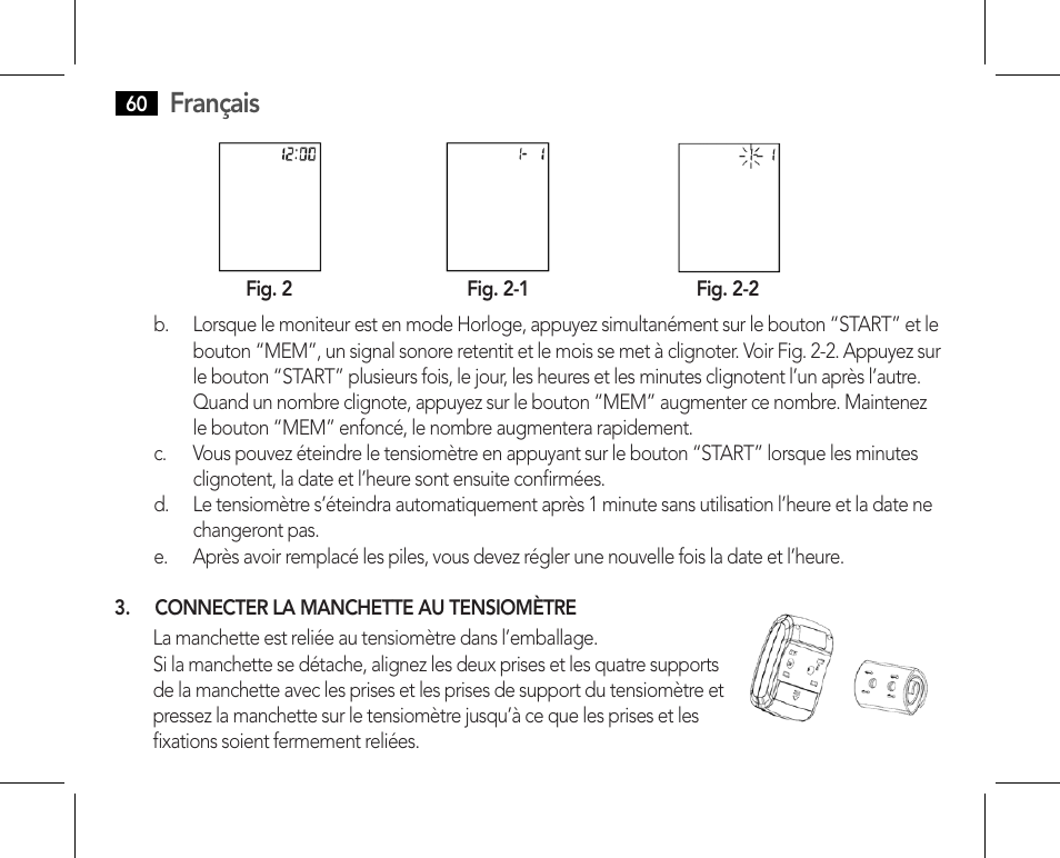 Prendre la mesure de votre pression artérielle, Français | AEG BMG 5610 User Manual | Page 60 / 246