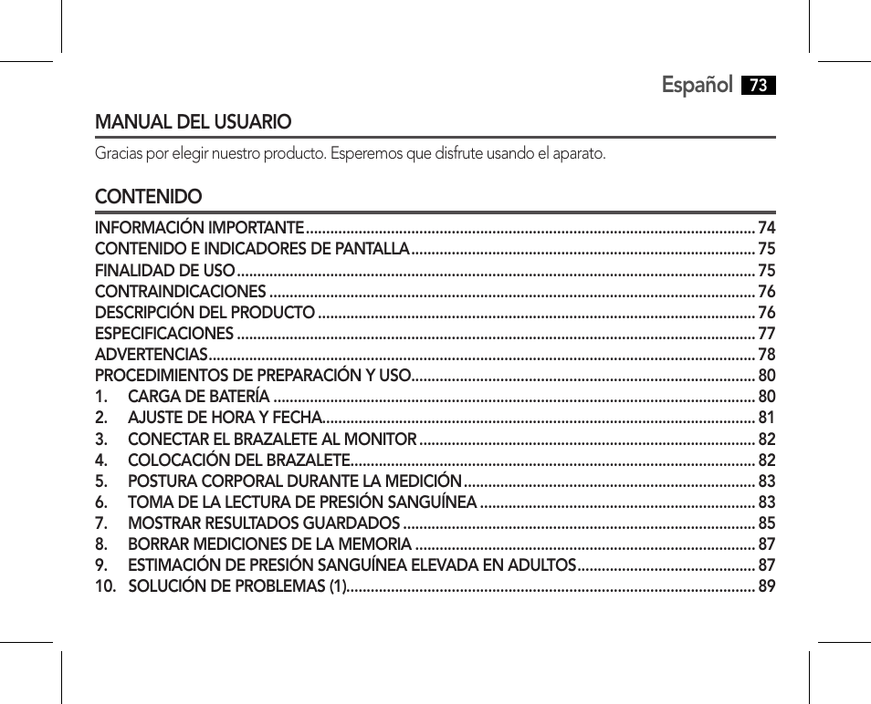 Español | AEG BMG 5610 User Manual | Page 73 / 246