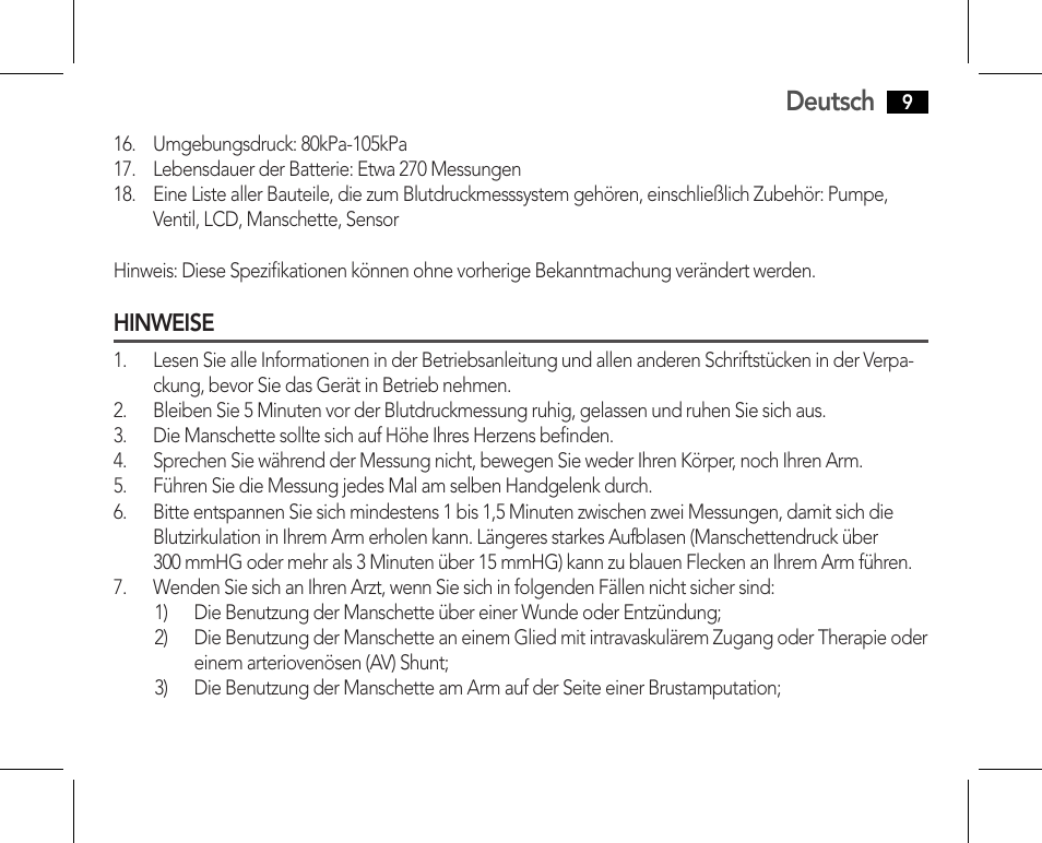 Hinweise, Deutsch | AEG BMG 5610 User Manual | Page 9 / 246