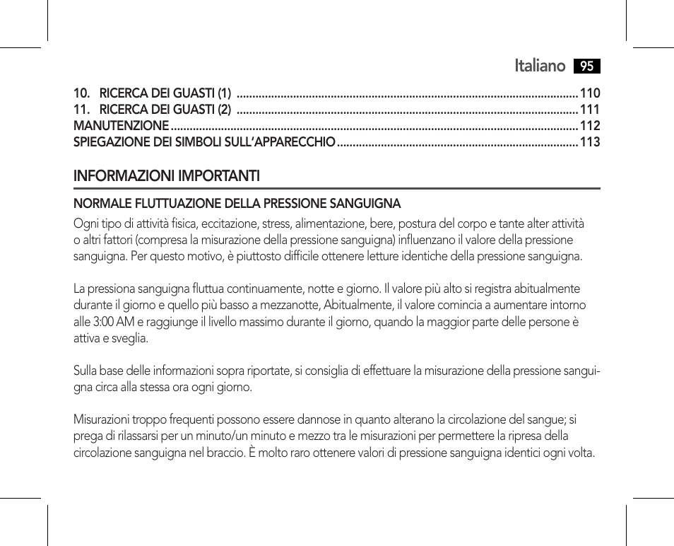 Informazioni importanti, Italiano | AEG BMG 5610 User Manual | Page 95 / 246