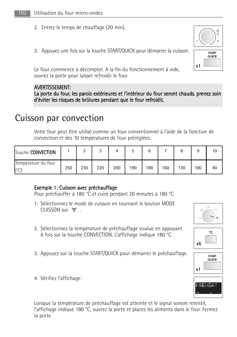 Cuisson par convection | AEG MC2665E-M User Manual | Page 102 / 172