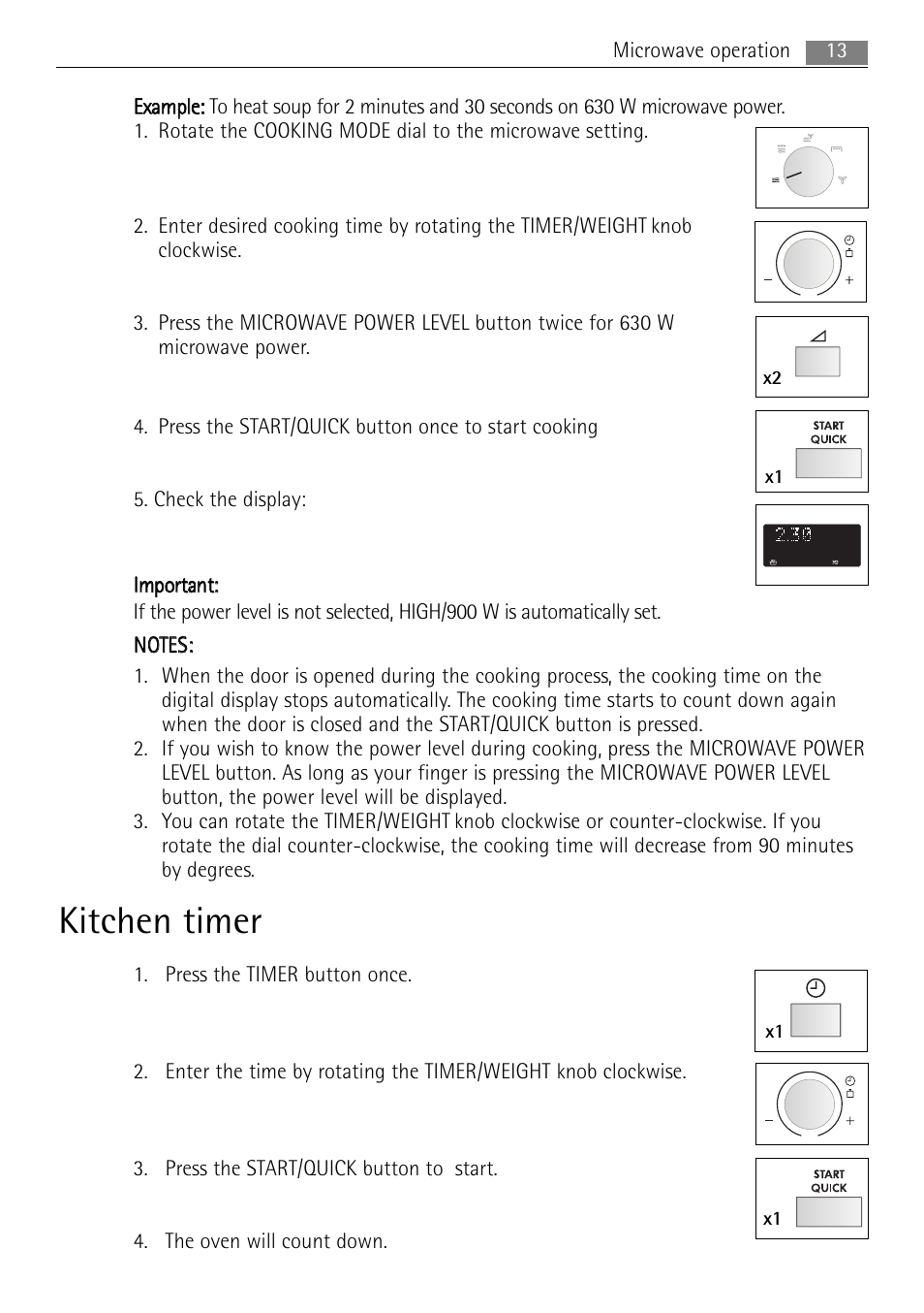 Kitchen timer | AEG MC2665E-M User Manual | Page 13 / 172
