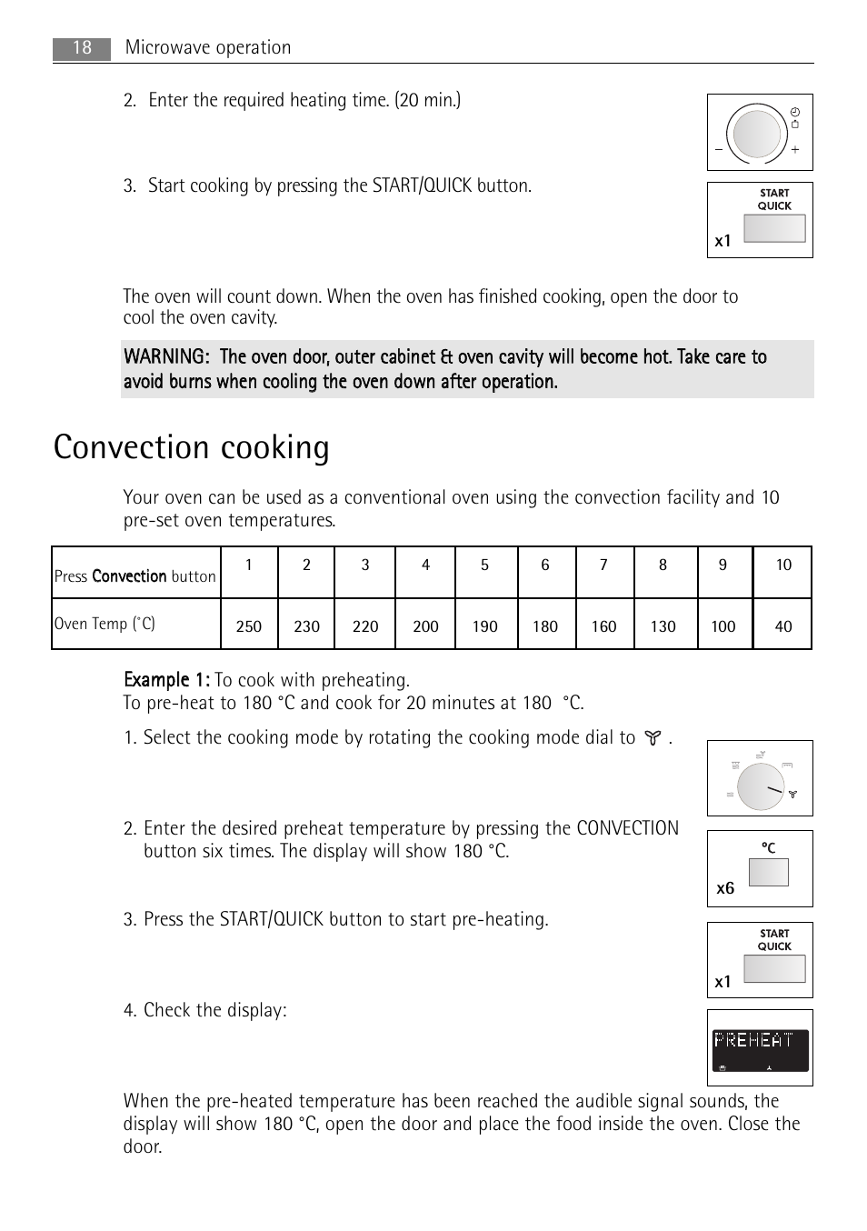 Convection cooking | AEG MC2665E-M User Manual | Page 18 / 172