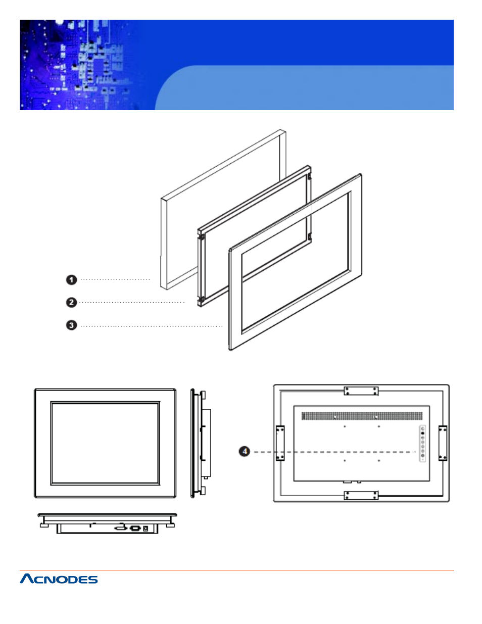 Apw 5220, 2 structure diagram | Acnodes 22" WIDE INDUSTRIAL LCD MONITOR APW 5220 User Manual | Page 6 / 26
