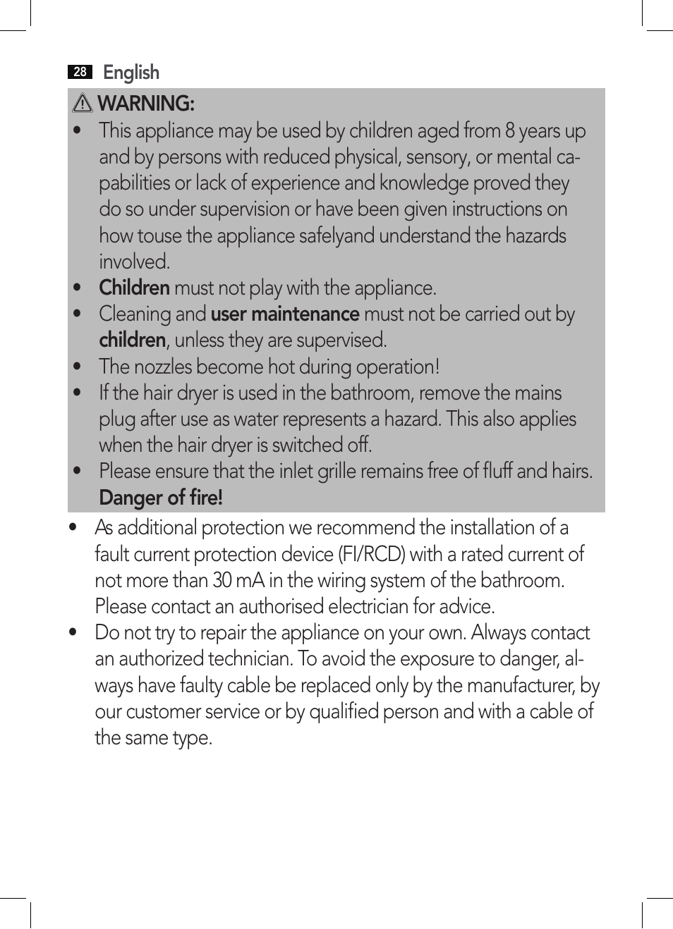 AEG HTD 5584 User Manual | Page 28 / 48