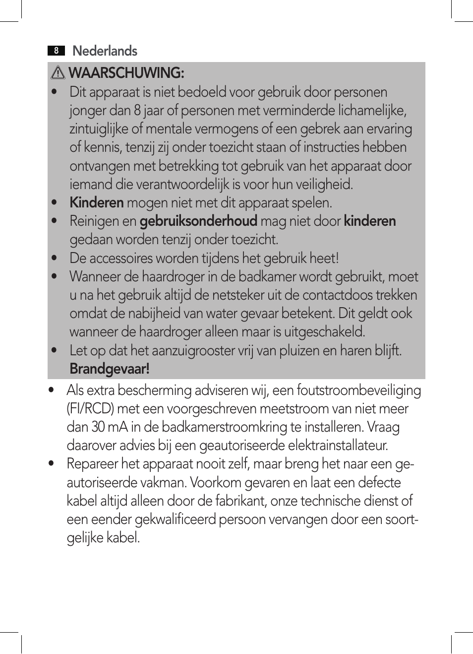 AEG HTD 5584 User Manual | Page 8 / 48