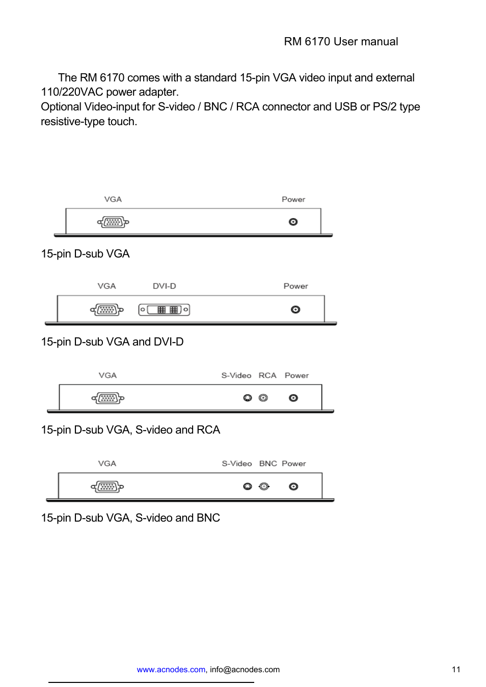 Acnodes RM-6170 User Manual | Page 11 / 15
