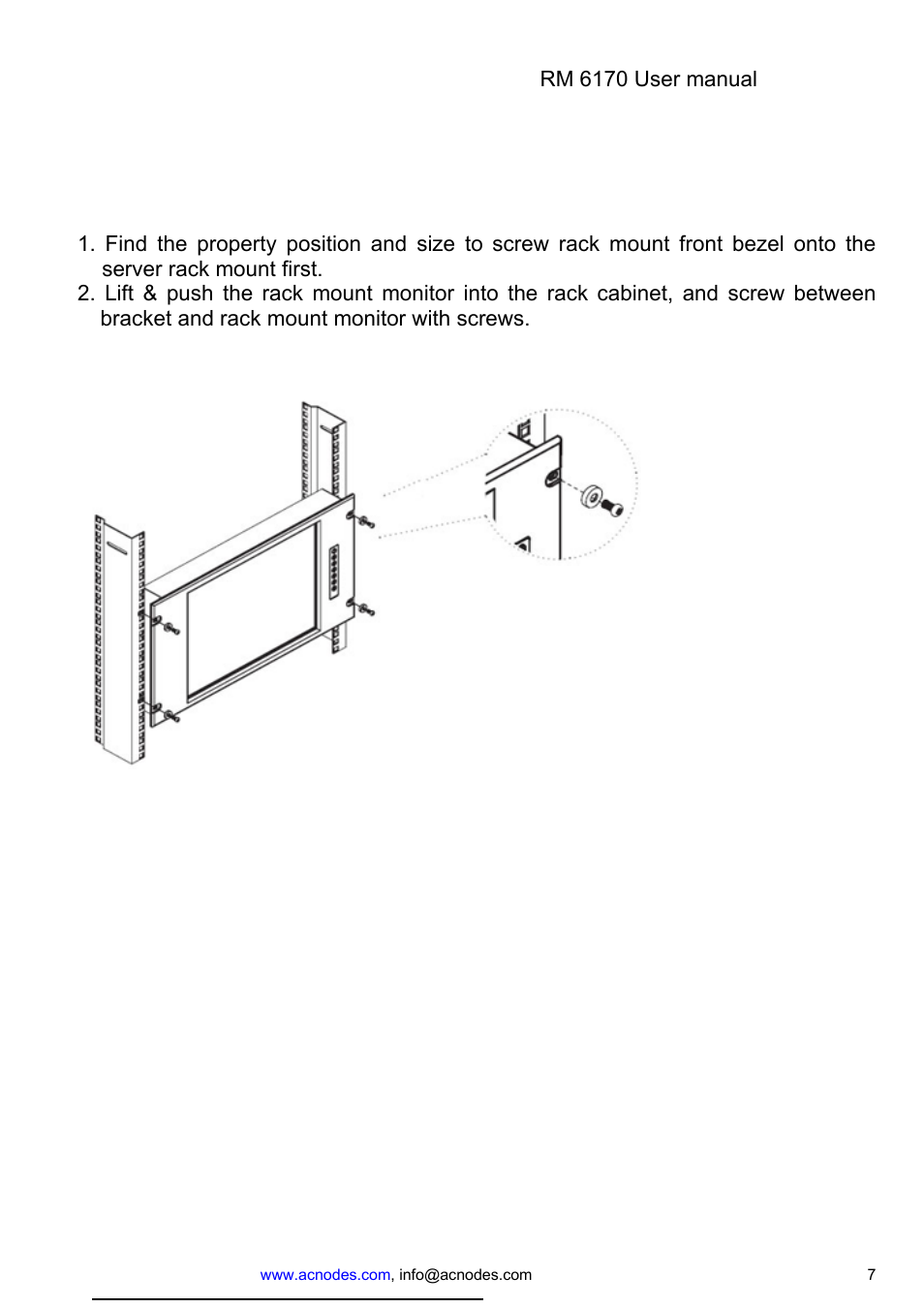 Acnodes RM-6170 User Manual | Page 7 / 15