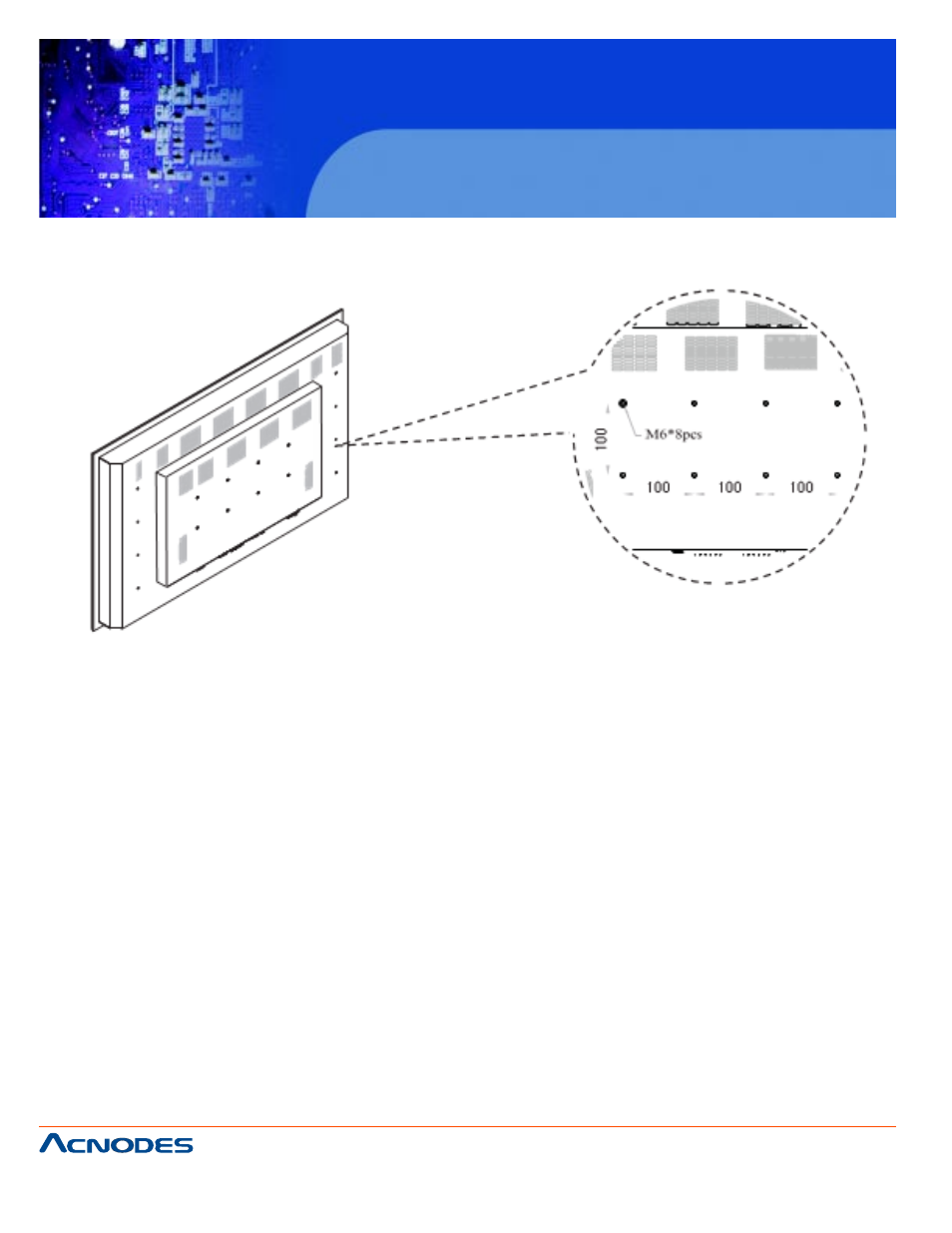 Apw 5400, 40” wide industrial lcd monitor | Acnodes APW 5400 User Manual | Page 8 / 20