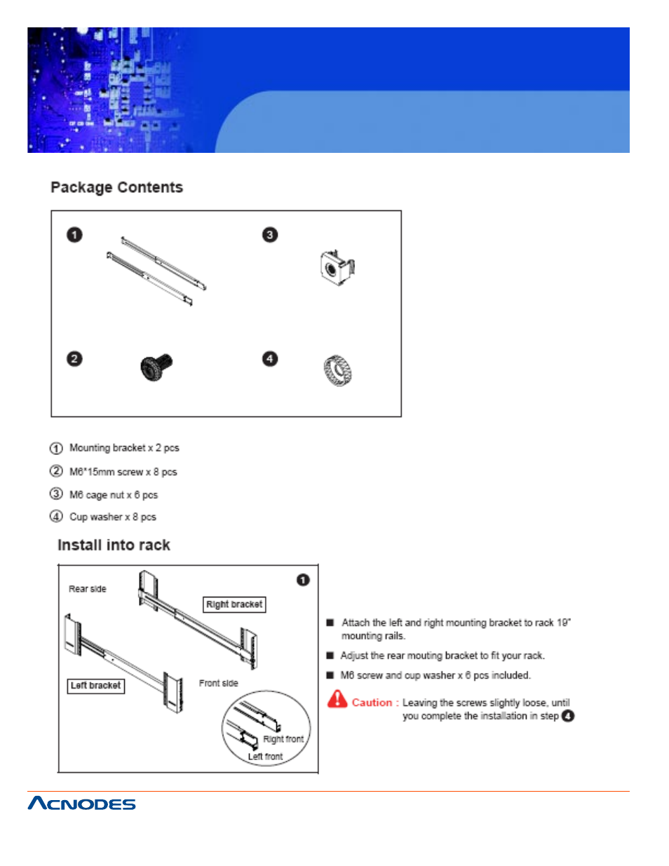 Rk 1000b, How to install “one man” installation slides, 1u rackmount keyboard drawer | Acnodes RK 1000B User Manual | Page 2 / 3