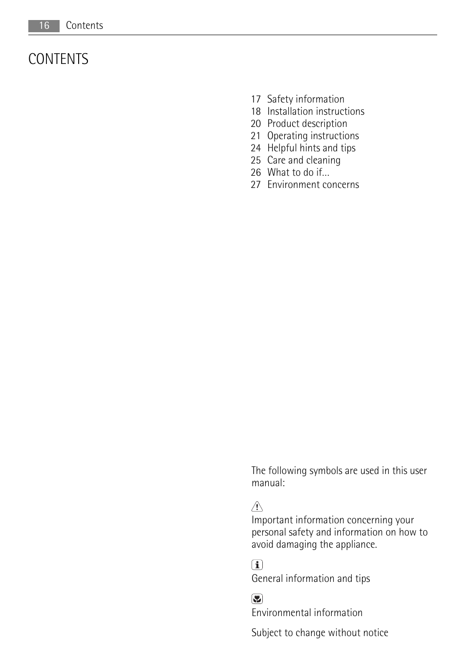 AEG HE634079XB User Manual | Page 16 / 68