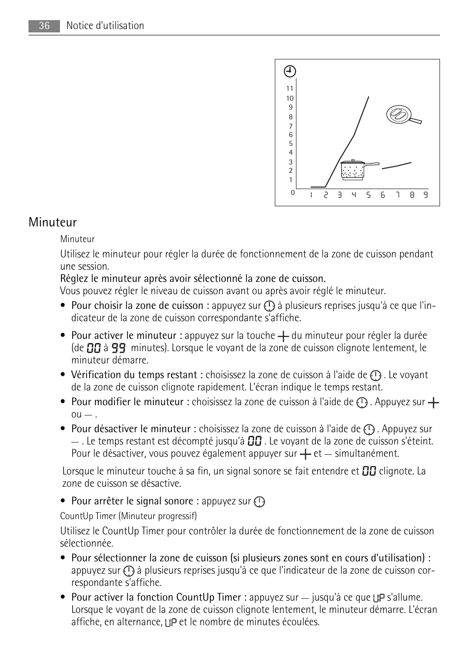 Minuteur | AEG HE634079XB User Manual | Page 36 / 68