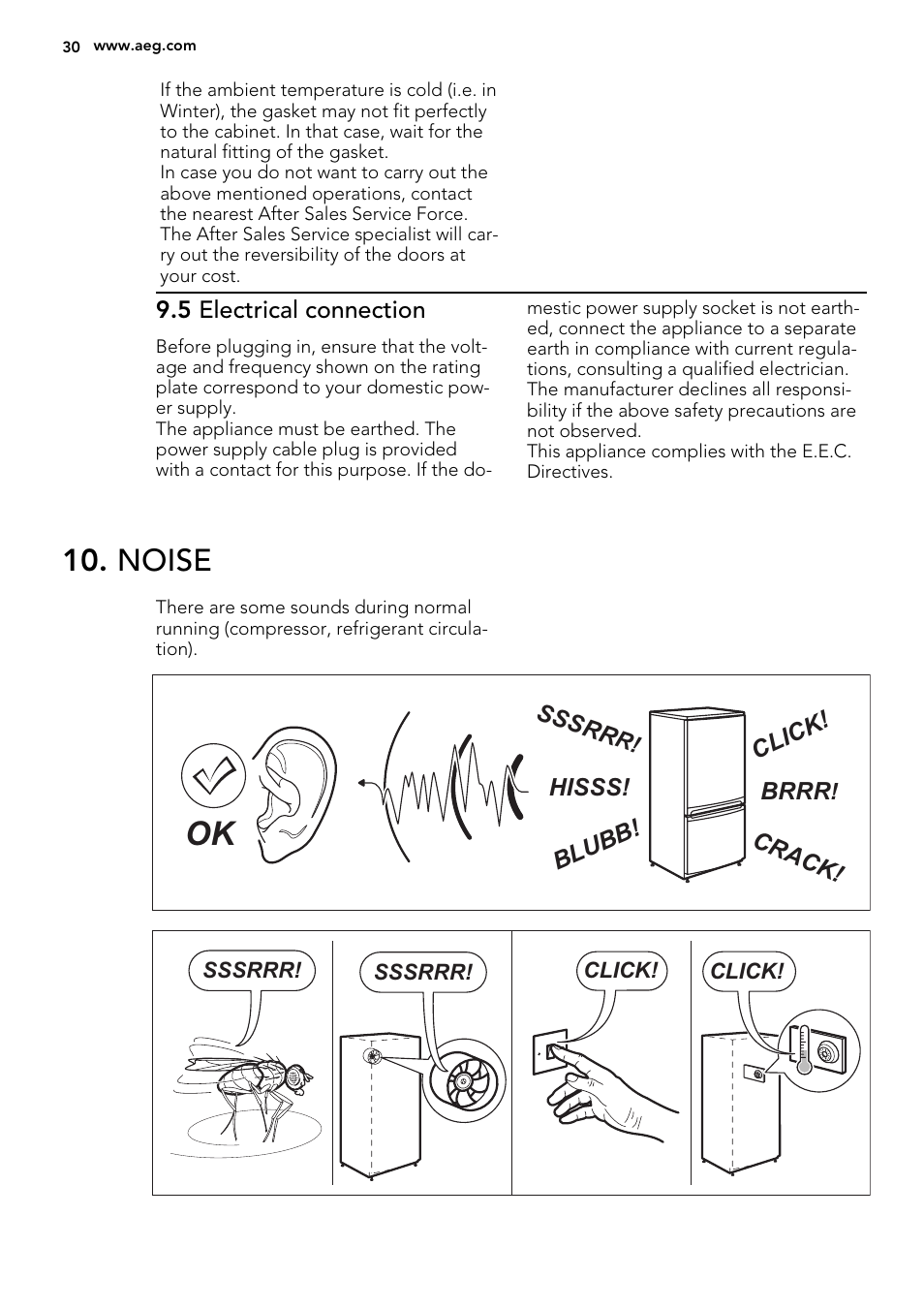 Noise | AEG A42200GSW0 User Manual | Page 30 / 68