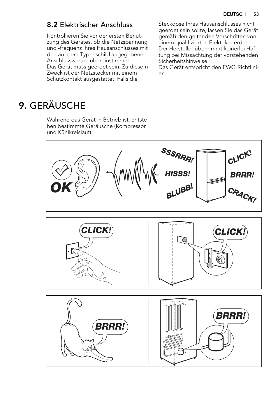 Geräusche, Brrr, Click | AEG SKS68800S2 User Manual | Page 53 / 56