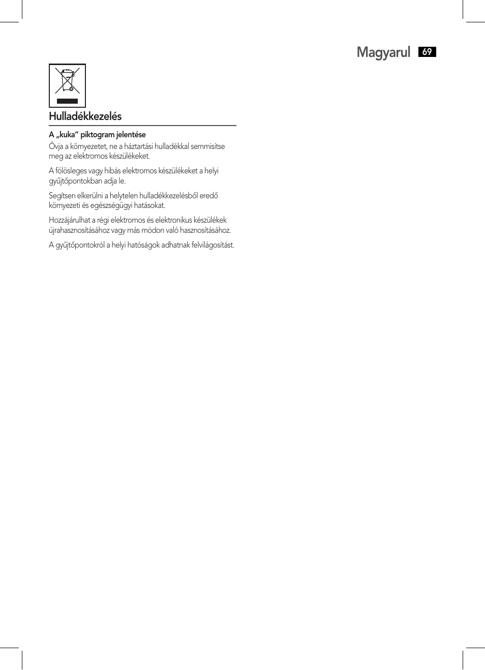 Magyarul | AEG SRP 4354 BT User Manual | Page 69 / 86