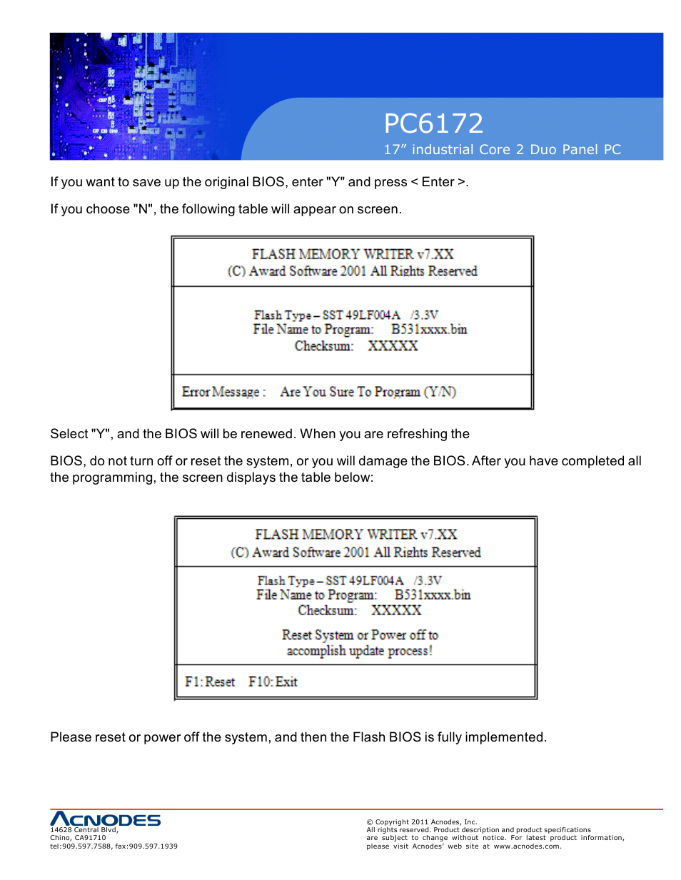 Pc6172 | Acnodes PC6172 User Manual | Page 33 / 66