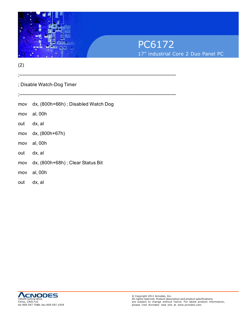 Pc6172 | Acnodes PC6172 User Manual | Page 39 / 66