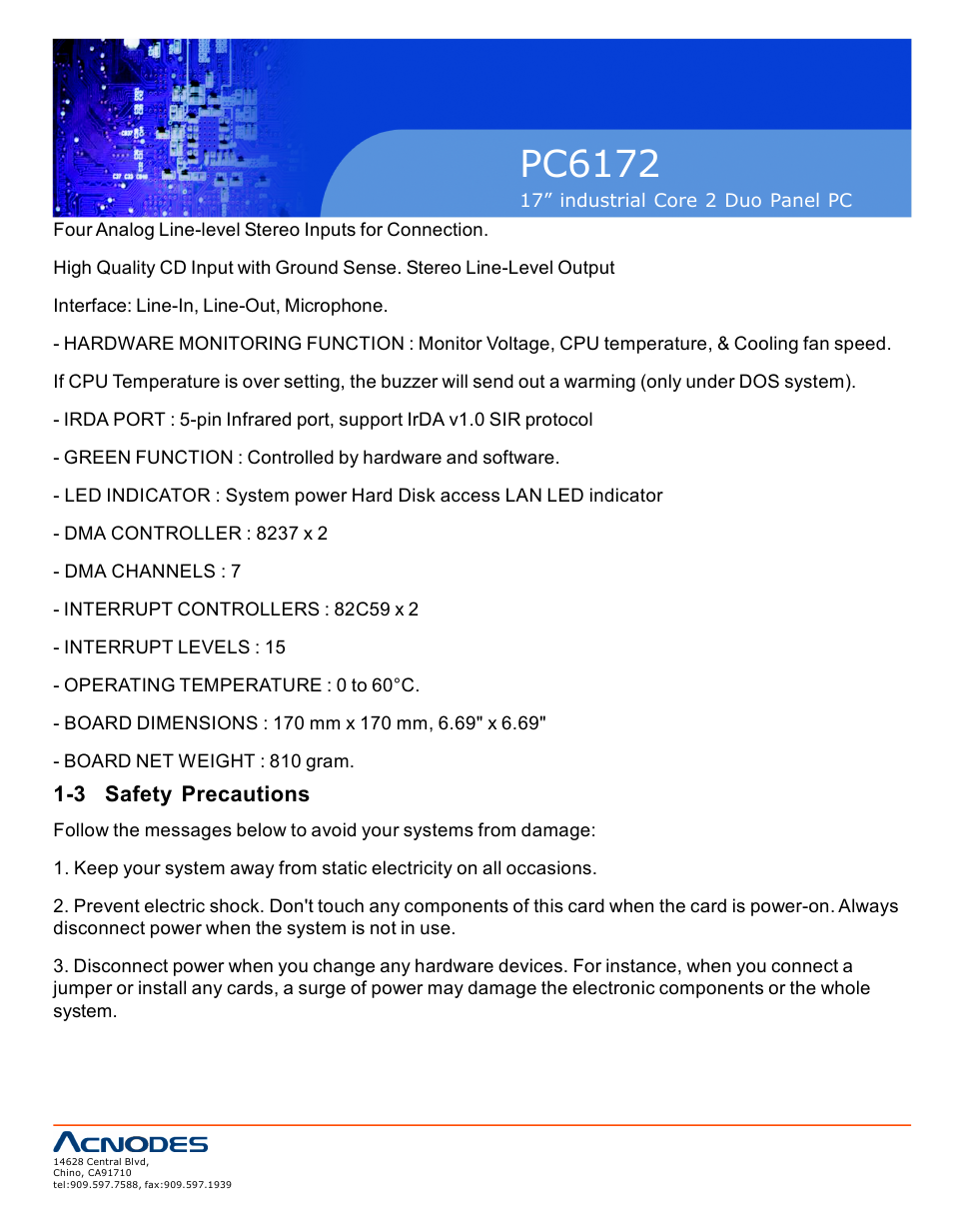 Pc6172 | Acnodes PC6172 User Manual | Page 6 / 66