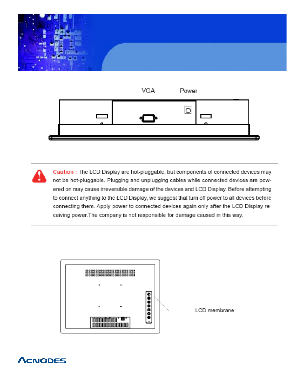 Apm5064, Chapter 3 connection, 1 on-screen display operation | Acnodes APM5064 User Manual | Page 9 / 25