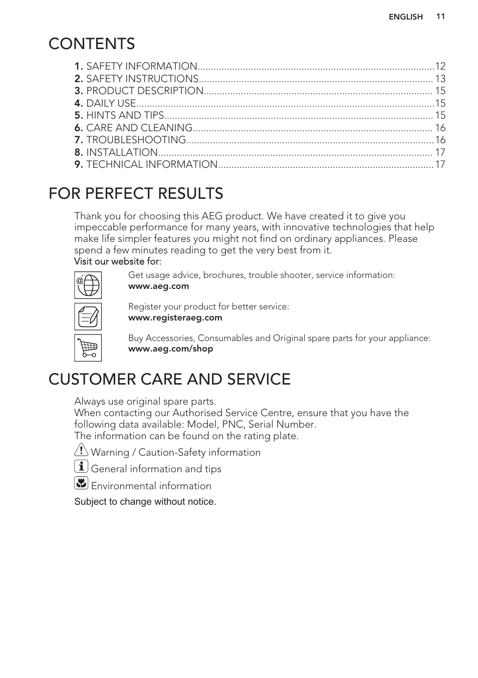 AEG HC452020EB User Manual | Page 11 / 40