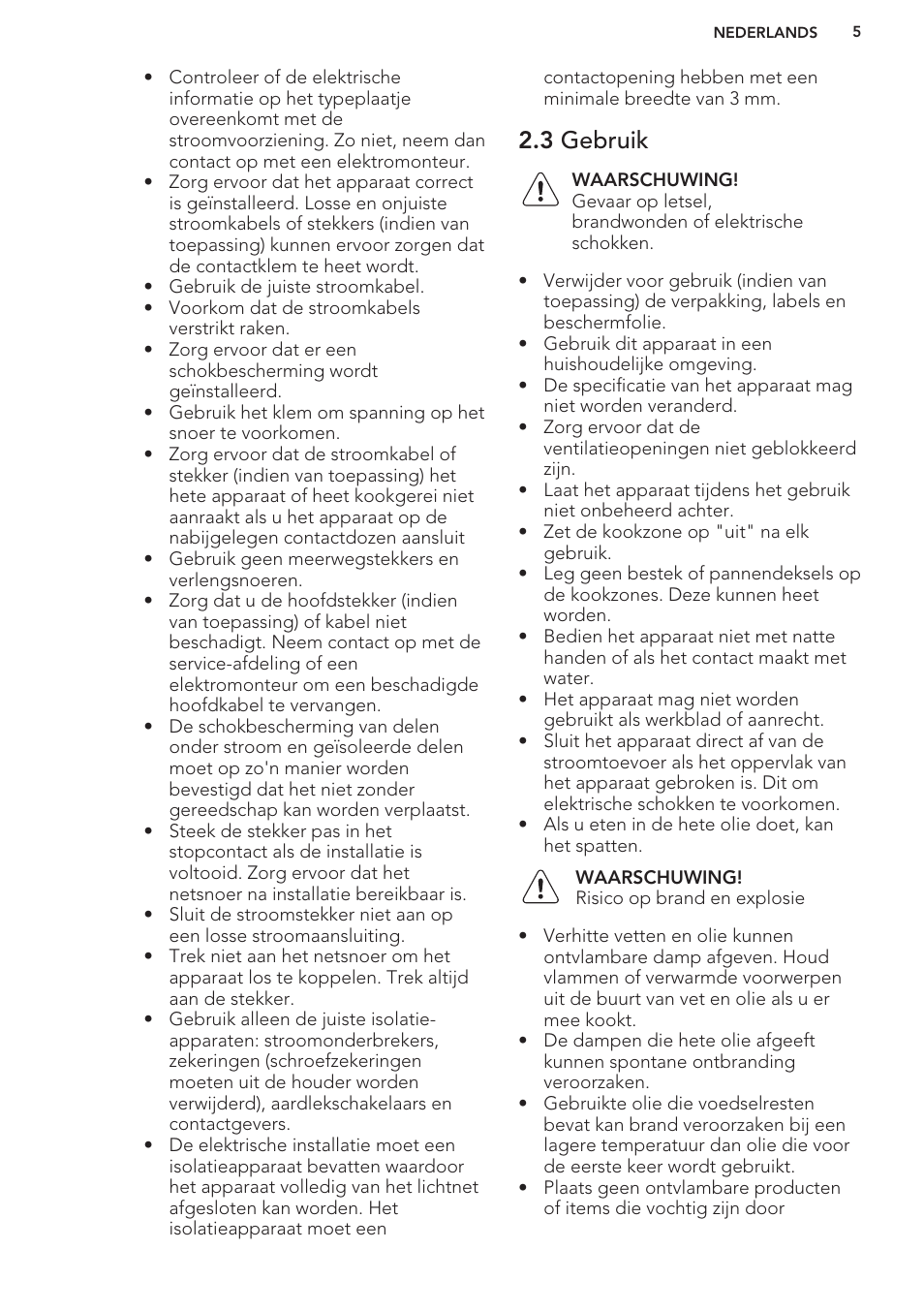 3 gebruik | AEG HC452020EB User Manual | Page 5 / 40