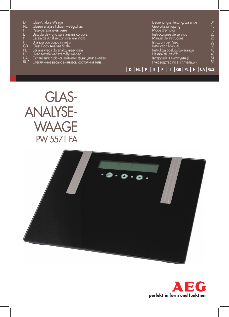 AEG PW 5571 FA User Manual | 62 pages