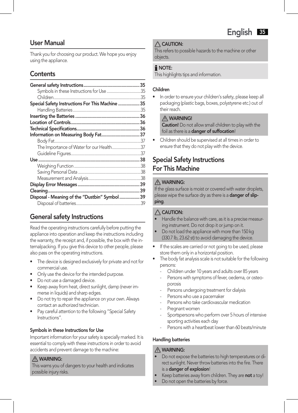 AEG PW 5571 FA User Manual | Page 35 / 62