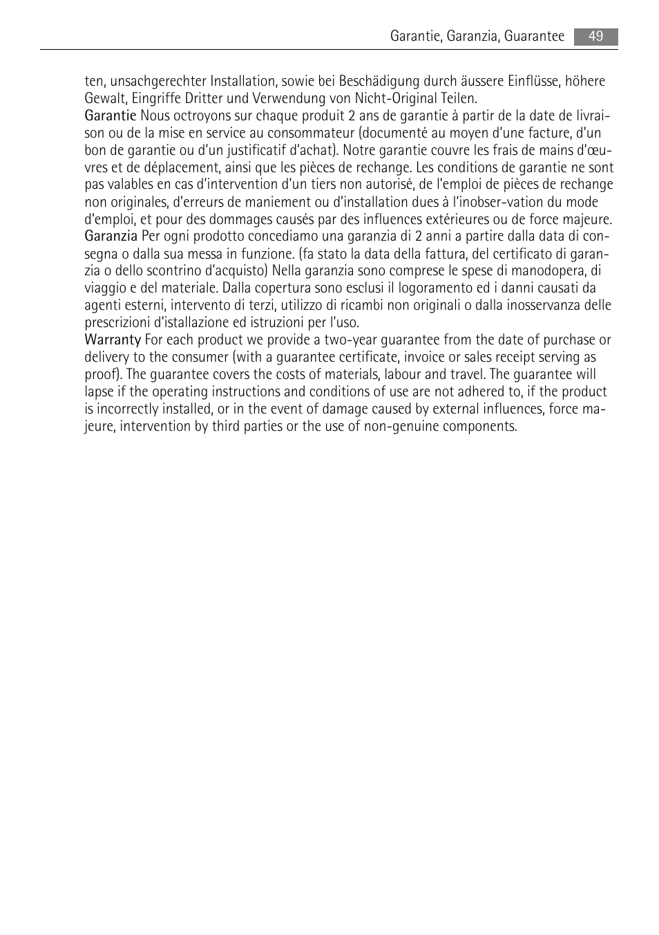 AEG HC652600EB User Manual | Page 49 / 64