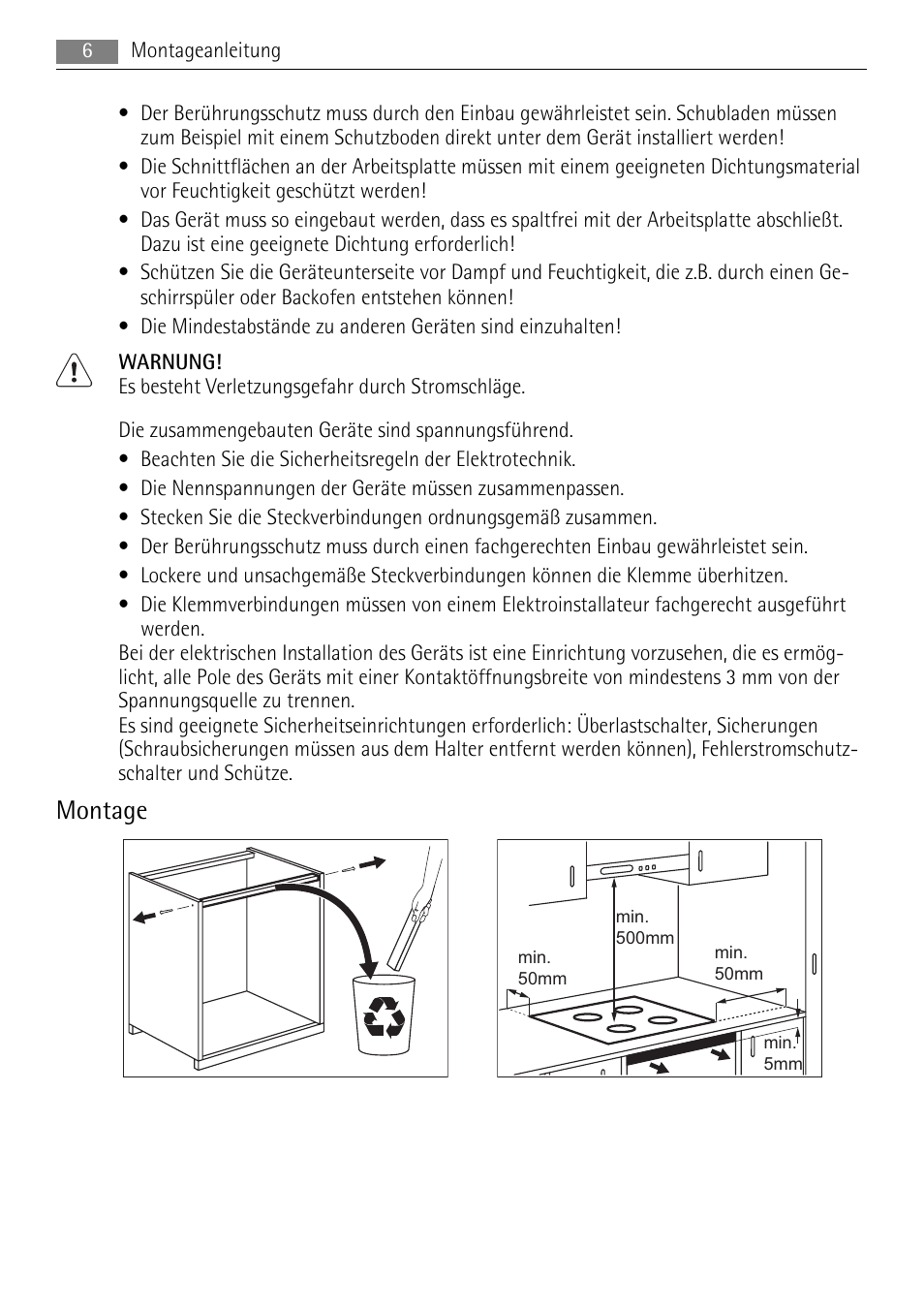 Montage | AEG HC652600EB User Manual | Page 6 / 64